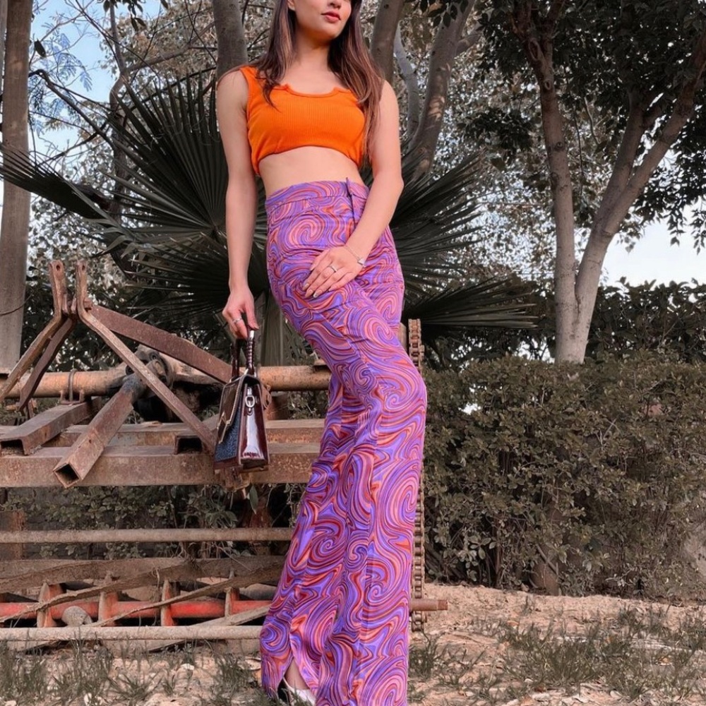 Zara print flair pants med - Picture 1 of 6